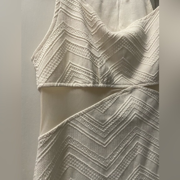 FREE PEOPLE Sexy White Dress with Mesh sides. - Picture 3 of 5